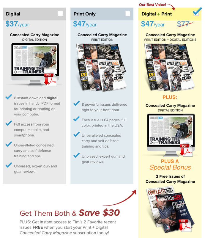 Concealed Carry Magazine Subscription Rates